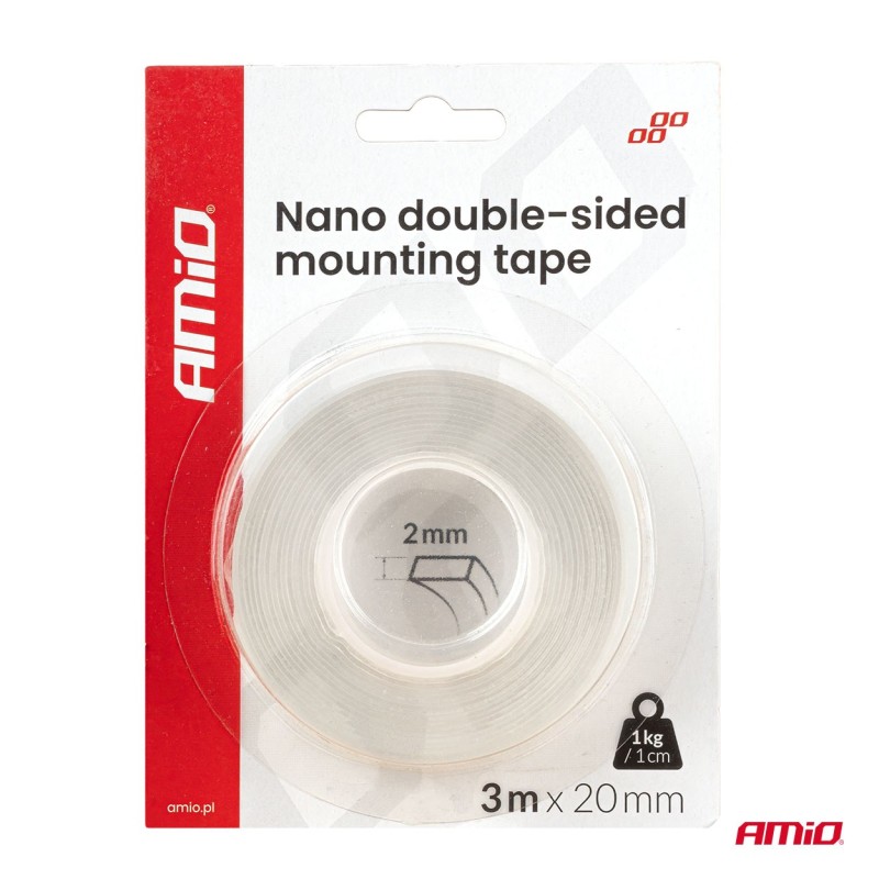 Cinta doble cara transparente 20mm 3mts