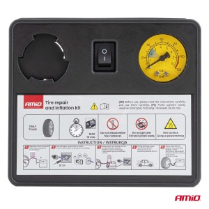 Kit de reparación e inflado de neumáticos 31m 12V