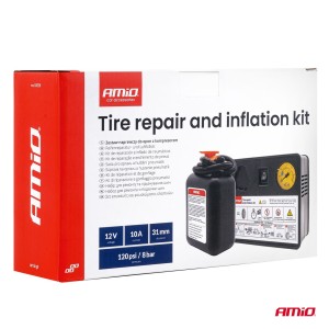 Kit de reparación e inflado de neumáticos 31m 12V