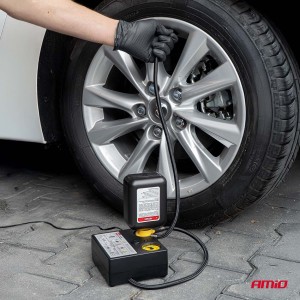 Kit de reparación e inflado de neumáticos 19mm 12V.