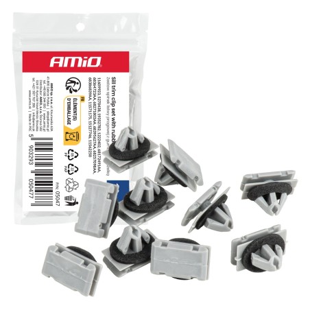 Grapas para molduras con junta de goma 11 mm, 10 uds.