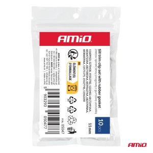 Grapas para molduras con junta de goma 11 mm, 10 uds.