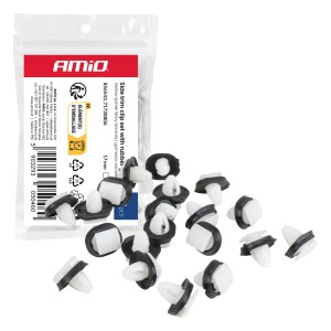Grapas para molduras con junta de goma ⌀ 8 mm 17 mm, 20 uds.