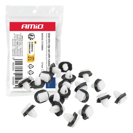 Grapas para molduras con junta de goma ⌀ 8 mm 17 mm, 20 uds.
