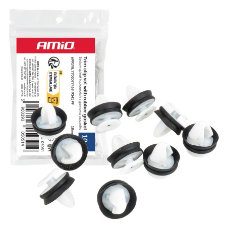 Grapas para paneles con junta de goma ⌀ 11 mm 18 mm, 10 uds.