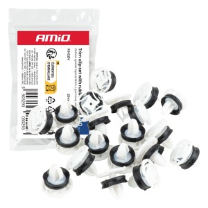Grapas para paneles con junta de goma 20 mm ⌀ 9 mm, 20 uds.