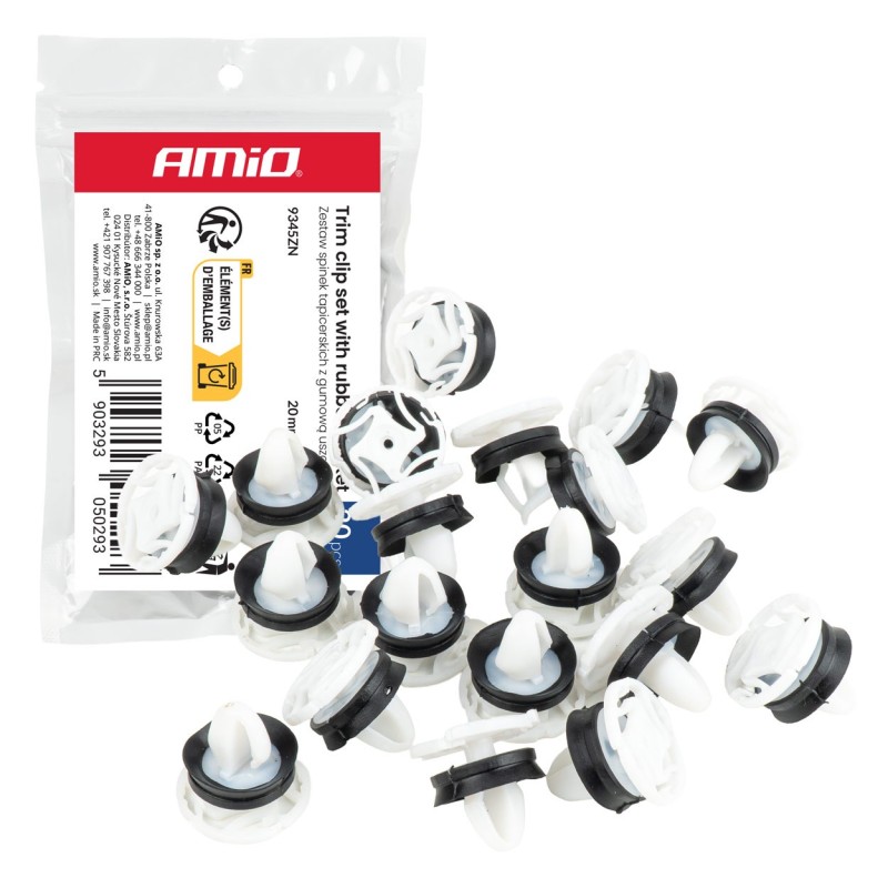 Grapas para paneles con junta de goma 20 mm ⌀ 9 mm, 20 uds.