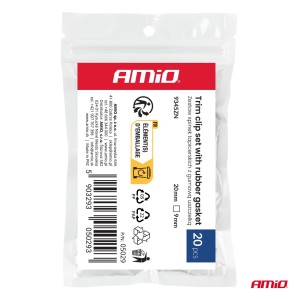 Grapas para paneles con junta de goma 20 mm ⌀ 9 mm, 20 uds.