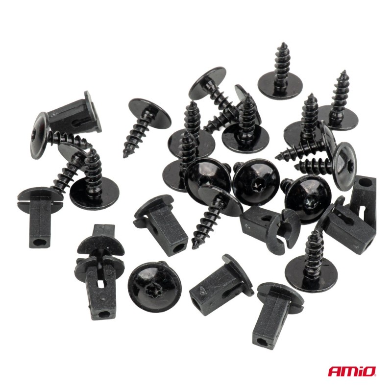 Tornillos Torx y grapas plastico ⌀ 12/4 mm, 20 uds.