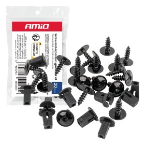 Tornillos Torx y grapas plastico ⌀ 12/4 mm, 20 uds.