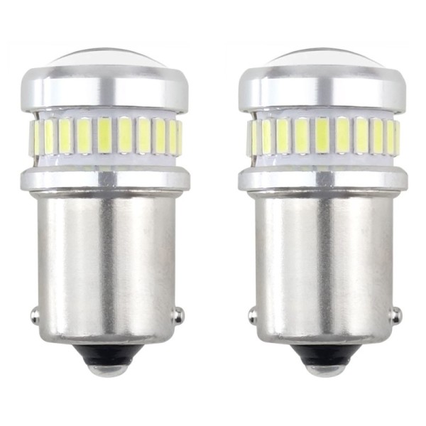 Lámparas LED CANBUS 3014 24SMD + 3030 6SMD 1156 BA15S P21W R10W R5W White 12V/24V