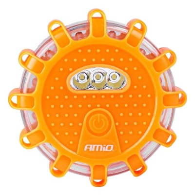 Luz de advertencia LED con linterna 3xAAA IP65 12SMD + 3SMD