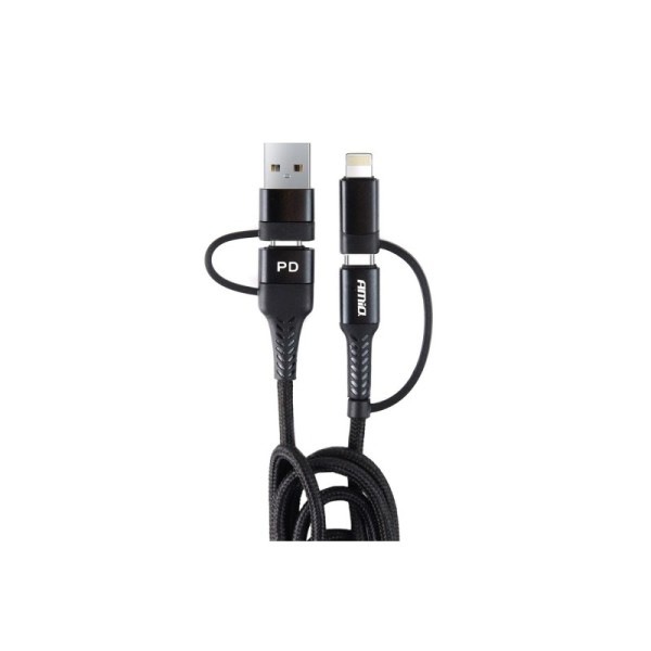 Multi-Cable USB 2 en 1 C-USB C iOs USB A FullLINK 1metro UC-15