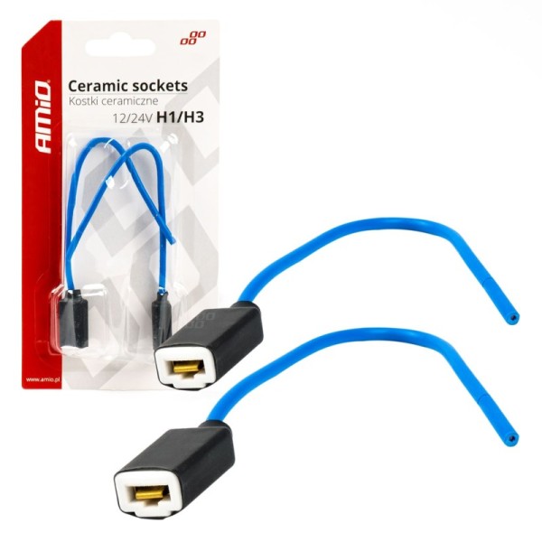 Enchufe Cerámico Recto 2 und. H1/H3 cable 15 cm