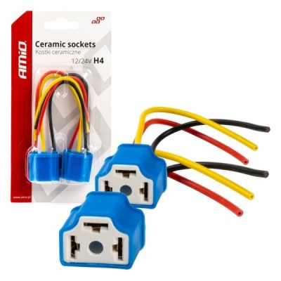 Conector Cerámico Recto 2 und. H4 cable 15 cm