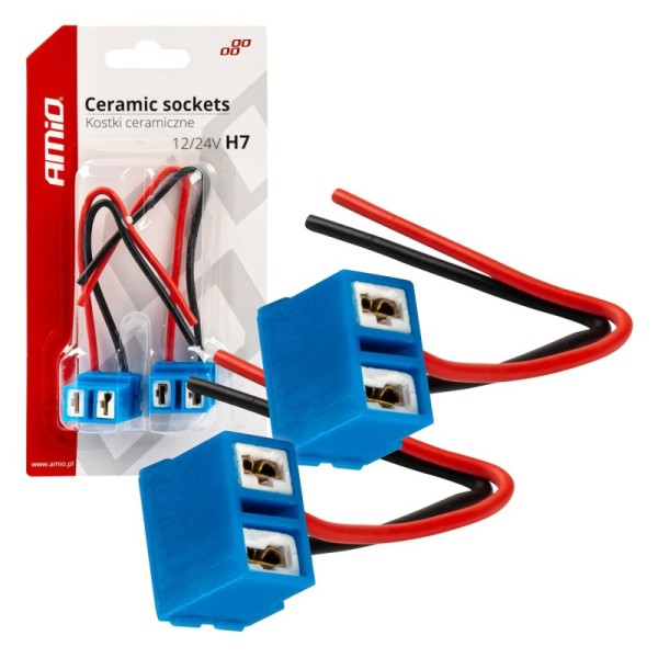 Conector Cerámico Angular 2 und. H7 cable 15 cm