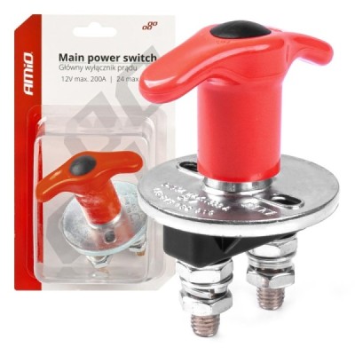 Interruptor desconectador de Batería 12/24V max 200A pico 500A