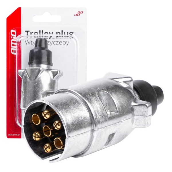 Clavija para remolque 7 pines aluminio