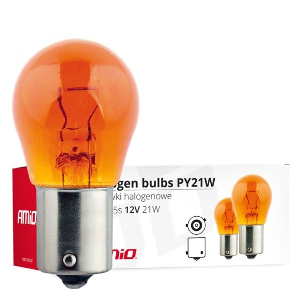 Bombillas halógenas PY21W BAU15s 12V 21W AMBER 10 unid.
