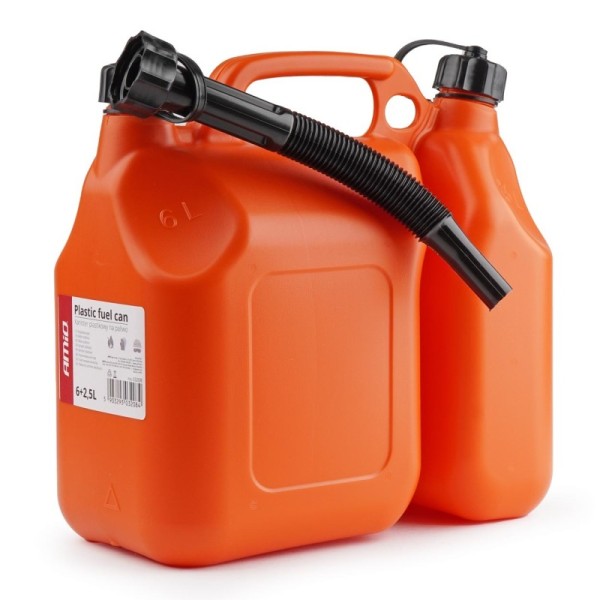 Bidón plástico para conbustible 6L + 2,5L AMIO-03208