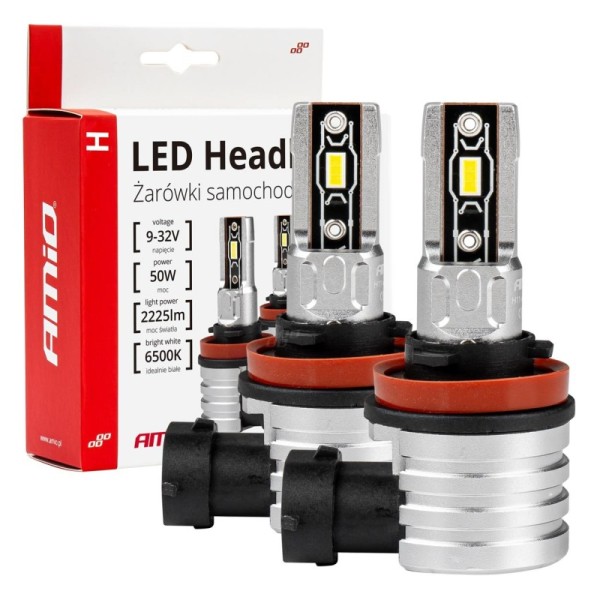 Lámparas Luz de Cruce LED H8/H9/H11/H16 H-mini AMiO