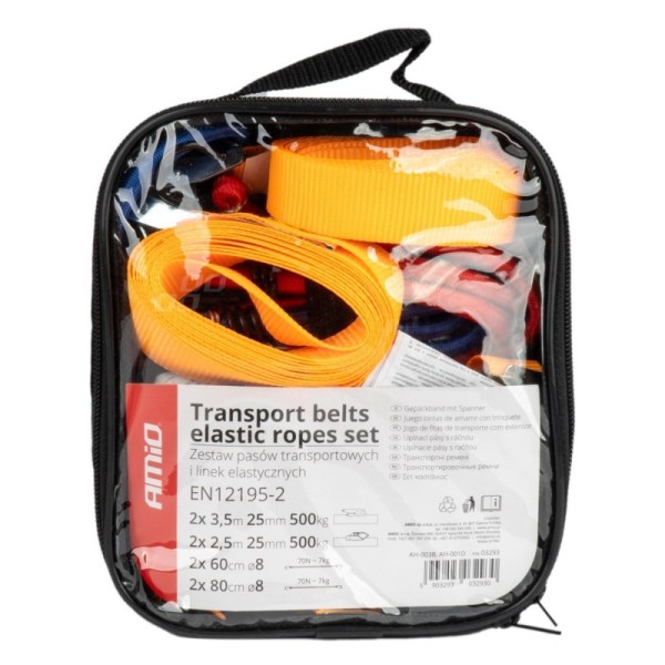 Juego de cinchas de amarre con trinquete y pulpos de varias medidas