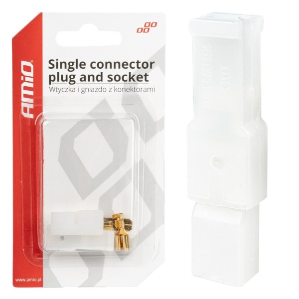 Conector rápido 1 vía con terminales macho/hembra AMIO-03511