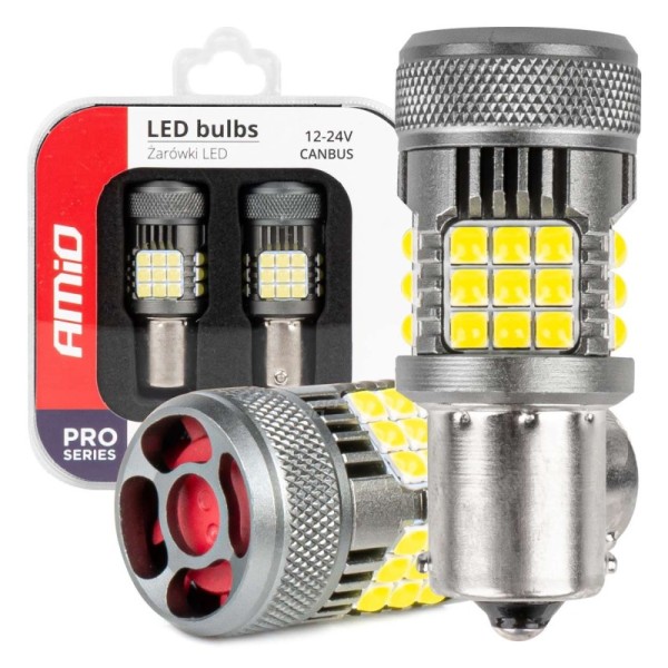 Bombillas LED 1156 BA15S P21W R10W R5W 12V/24V CANBUS, PRO series con ventilador