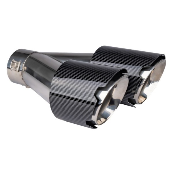 Cola de escape acero inoxidable carbono IZQUIERDA AMIO-04069