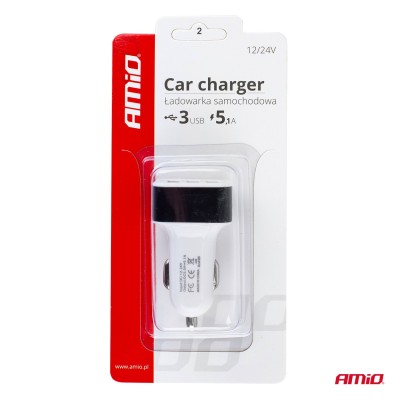 Cargador de Móvil USB para Coche 3xUSB PCH-03