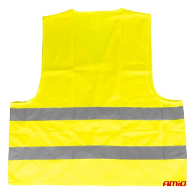 Chaleco reflectante amarilla con certificado AMIO-01734