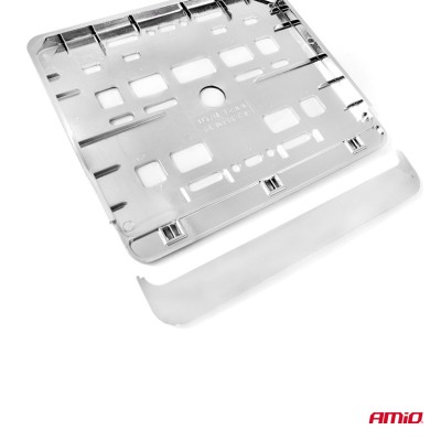 Marco para matricula de moto- color metálico