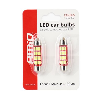 LED CANBUS 4014 20SMD Festoon C5W C10W C3W 41mm White 12V/24V