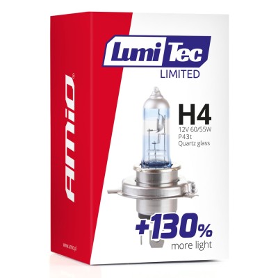 Bombilla halógena LumiTec LIMITED +130% H4 12V 60/55W