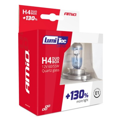 Lámparas halógenas LumiTec LIMITED +130% H4 12V 60/55W DUO BOX