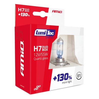 Lámparas halógenas LumiTec LIMITED +130% H7 12V 55W DUO BOX