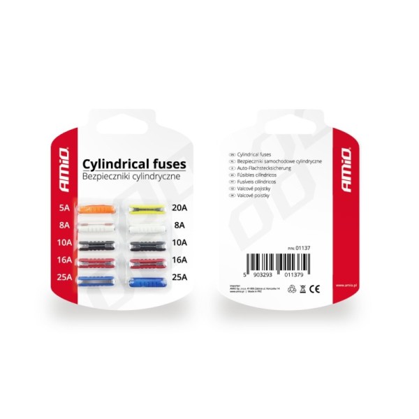 Fusibles Cilíndricos 10 unid blister