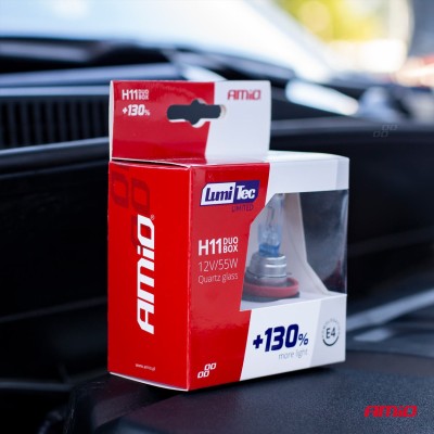 Estuche lámparas halógenas LumiTec LIMITED +130% H11 12V 55W DUO BOX