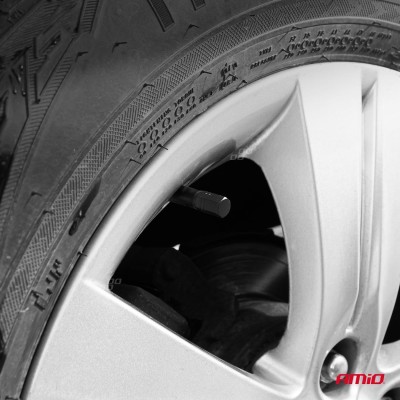 Tapones de aluminio para válvula color negro 4 unidades.