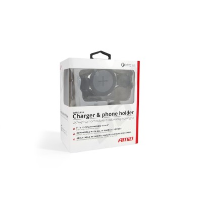 Soporte y Cargador inalámbrico de inducción COMBO QC 3.0 PHW-03