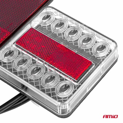 Kit magnético de piloto trasero LED con triángulo catadriópico para remolques TLS02