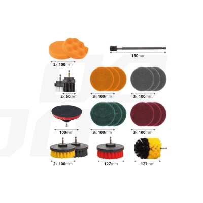 Juego de cepillos para limpieza - 22 piezas