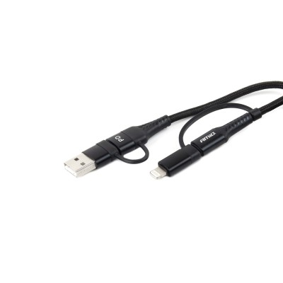 Multi-Cable USB 2 en 1 C-USB C iOs USB A FullLINK 1metro UC-15
