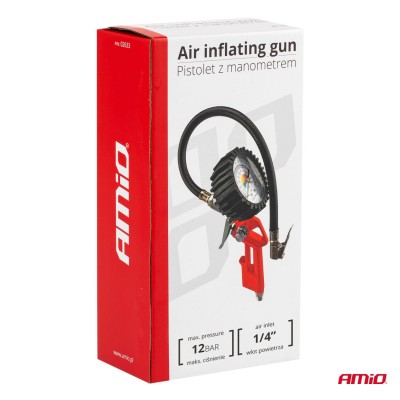 Pistola de aire con manómetro 12 BAR PT-15
