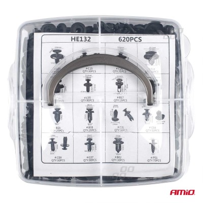 Juego de grapas (clips) para carrocería de 620 piezas