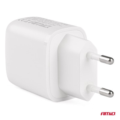 Cargador de pared PRO-09 USB+USB-C 20W Quick Charge 230V
