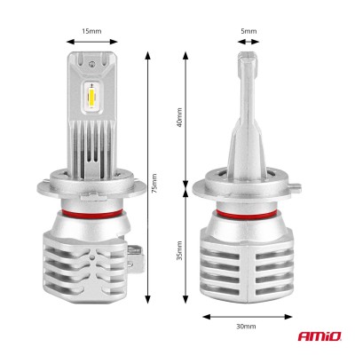Lámparas Luz de Cruce LED X1 mini 44W Series H7/H18 amio