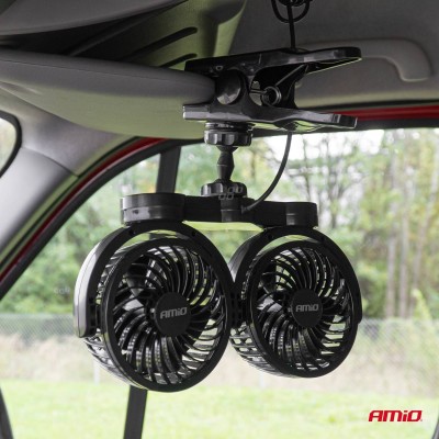 Ventilador de coche con clip 2x4" de 24 voltios