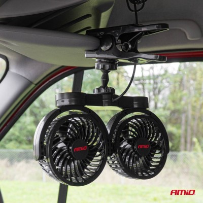 Ventilador de coche con clip 2x4" de 12 voltios