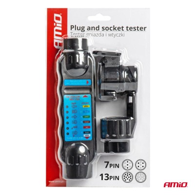 Comprobador de tomas de remolque con adaptadores 7/13PIN